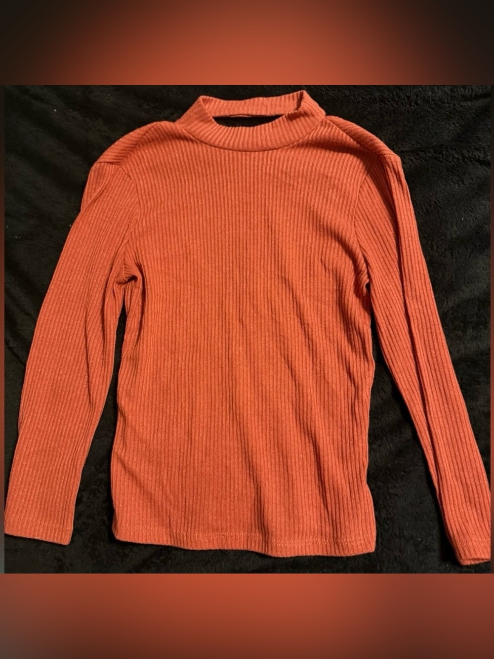 Forever 21 Ribbed Mock Neck Top - Rust